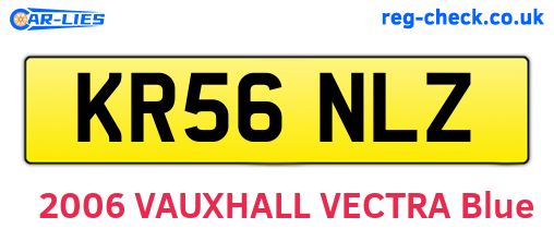 KR56NLZ are the vehicle registration plates.