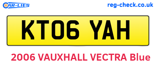 KT06YAH are the vehicle registration plates.