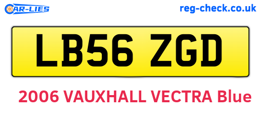 LB56ZGD are the vehicle registration plates.