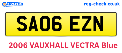 SA06EZN are the vehicle registration plates.