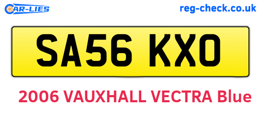SA56KXO are the vehicle registration plates.