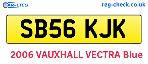 SB56KJK are the vehicle registration plates.
