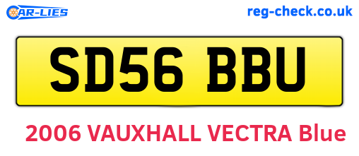 SD56BBU are the vehicle registration plates.