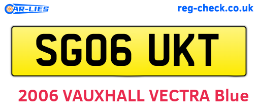 SG06UKT are the vehicle registration plates.