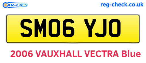 SM06YJO are the vehicle registration plates.