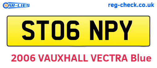 ST06NPY are the vehicle registration plates.