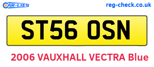 ST56OSN are the vehicle registration plates.