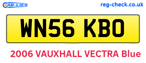 WN56KBO are the vehicle registration plates.