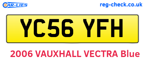 YC56YFH are the vehicle registration plates.