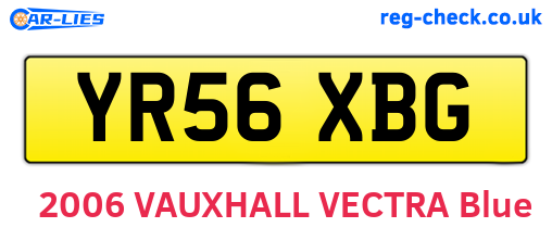 YR56XBG are the vehicle registration plates.