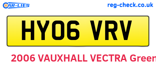 HY06VRV are the vehicle registration plates.