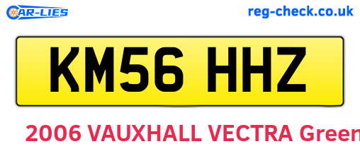 KM56HHZ are the vehicle registration plates.