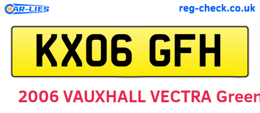 KX06GFH are the vehicle registration plates.