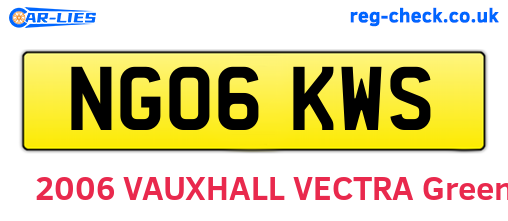 NG06KWS are the vehicle registration plates.