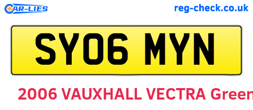 SY06MYN are the vehicle registration plates.