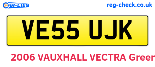 VE55UJK are the vehicle registration plates.