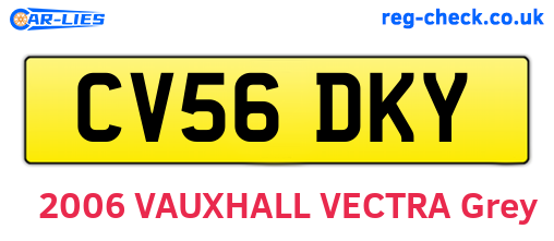 CV56DKY are the vehicle registration plates.
