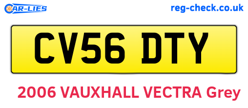 CV56DTY are the vehicle registration plates.