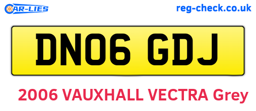 DN06GDJ are the vehicle registration plates.