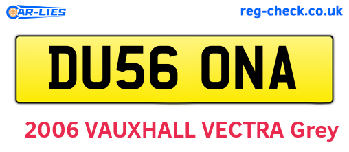 DU56ONA are the vehicle registration plates.