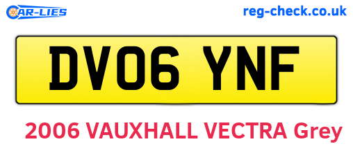 DV06YNF are the vehicle registration plates.