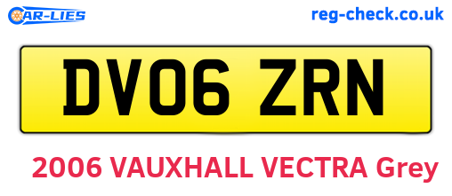 DV06ZRN are the vehicle registration plates.