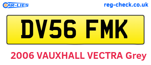 DV56FMK are the vehicle registration plates.