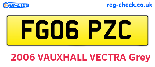 FG06PZC are the vehicle registration plates.