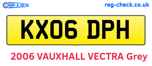 KX06DPH are the vehicle registration plates.