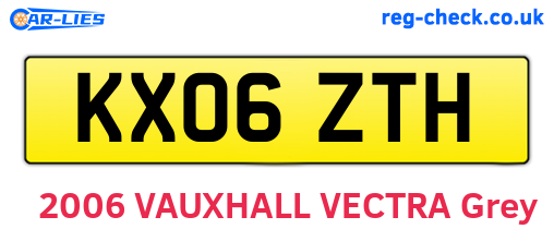 KX06ZTH are the vehicle registration plates.