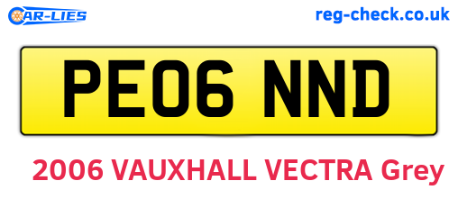 PE06NND are the vehicle registration plates.