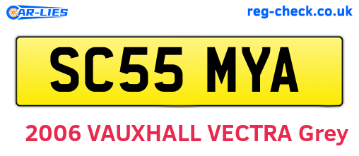 SC55MYA are the vehicle registration plates.