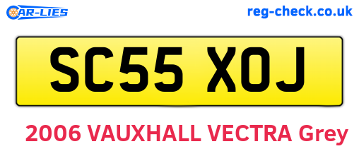 SC55XOJ are the vehicle registration plates.