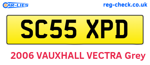 SC55XPD are the vehicle registration plates.