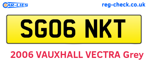 SG06NKT are the vehicle registration plates.