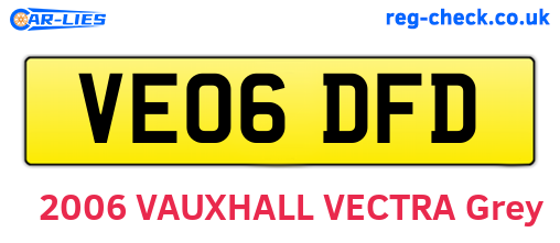 VE06DFD are the vehicle registration plates.