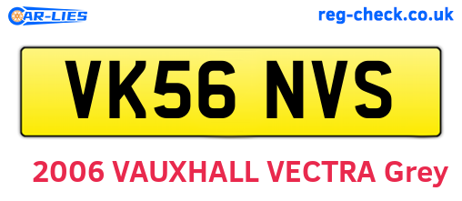 VK56NVS are the vehicle registration plates.