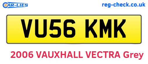 VU56KMK are the vehicle registration plates.