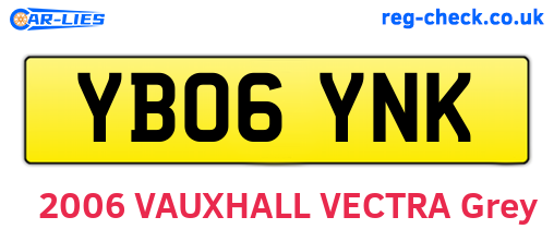 YB06YNK are the vehicle registration plates.