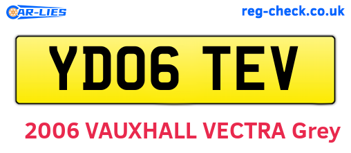 YD06TEV are the vehicle registration plates.
