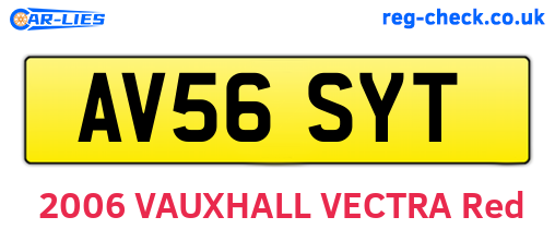 AV56SYT are the vehicle registration plates.