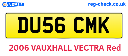 DU56CMK are the vehicle registration plates.