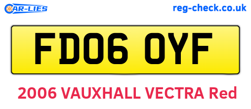 FD06OYF are the vehicle registration plates.