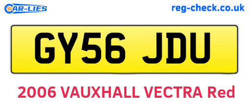 GY56JDU are the vehicle registration plates.