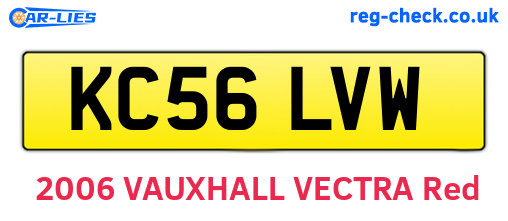 KC56LVW are the vehicle registration plates.