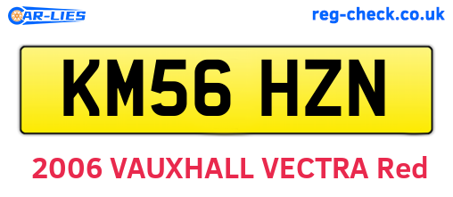 KM56HZN are the vehicle registration plates.