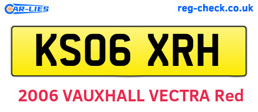 KS06XRH are the vehicle registration plates.