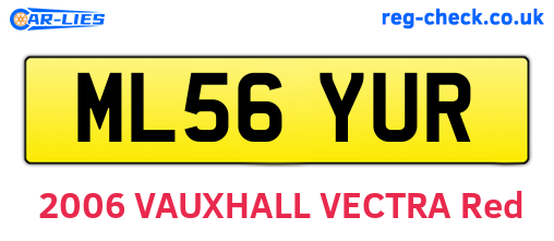 ML56YUR are the vehicle registration plates.