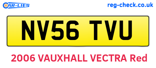 NV56TVU are the vehicle registration plates.