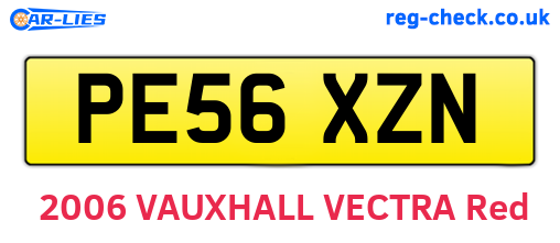 PE56XZN are the vehicle registration plates.